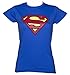 Ladies Blue Superman Logo T Shirt Blue Small