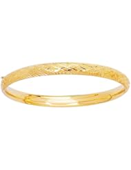 14k Real Gold Children Baby Kids Bangle Bracelet