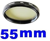 55MM Circular Polarizing Filter (CPL) for Kodak, Nikon, Canon & ANY Camera  ....