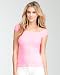 Off Shoulder Sheer Stripe Top - NEON PINK (P/S)