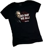 "So Say We All!" - Battlestar Galactica Crop Sleeve Fitted Juniors T-Shirt