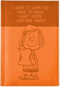 Peanuts Peppermint Patty Quote Orange Journal Diary, Fully Embossed