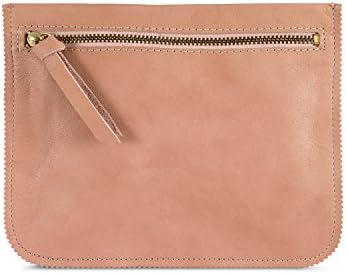 Leah Lerner Women Leather Pouch Peach