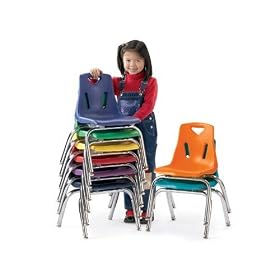 Berries Plastic Chair W/Chrome-Plated Legs - 14
