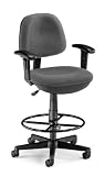 Gray OFM Lite Computer,Task Chair with Adjustable Drafting Kit with Arms