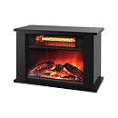 Lifesmart Products ZCFP1014US 750W Mini Fireplace Heater, Black
