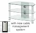 Glass Tv Stand Silver Legs And Clear Glass