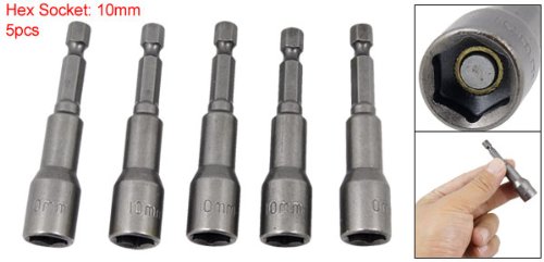 10mm Metal Magnetic Power Hex Socket Nut Setters Driver 5 Pcs