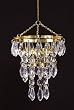 Seasons of Elegance Gold & Clear Circular Beaded Chandelier Christmas Ornament
