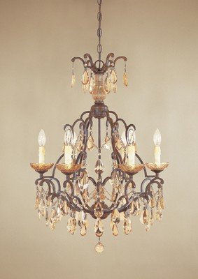 Bollo Venetian Bronze Six Light Chandelier