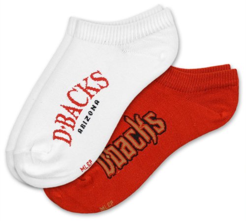 MLB Arizona Diamondbacks Women's No-Show Socks (Medium, 2 Pack)