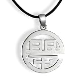 Earth Sterling Silver Word Pendant on Leather Cord Necklace