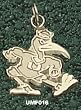 Univ Of Miami New Fighting Ibis 5/8" Charm/Pendant