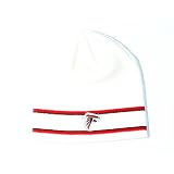 Atlanta Falcons White 2 Stripe Beanie