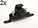 BMW e38 e39 Sun Visor Clip set (x2 clips) BLACK sunvisor bracket clamp e53 e65