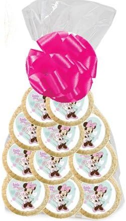 24pk Minnie Mouse Little One Freshly Baked Party Favor / Gift Decorated Sugar Cookies