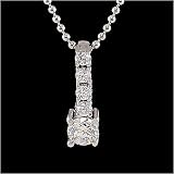 1/2 Carat Sterling Silver CZ Pendant