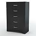 South Shore 3107035 Step One Bedroom Collection 5-Drawer Dresser Chest - Black