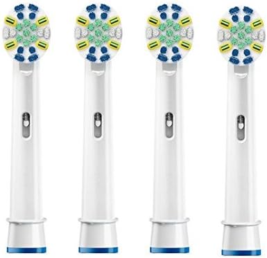 Megasonix Premium generic Oral-B Floss Action Toothbrush Heads, 4 Pack