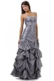 Ball Gown Formal Prom Strapless Wedding Pick up Dress #2668