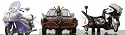 SDCC 2008 Comic-Con Hot Wheels Exclusive 3 Pack: Batgirl Cycle, 1966 Batmobile & Batcycle 1:64 Scale