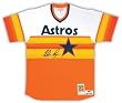 Houston Astros Nolan Ryan Autographed Home/Rainbow-Orange Jersey (UDA)