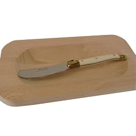 Laguiole wood butter dish and spreader French imported by Laguiole