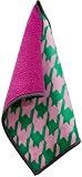 Toddy Gear Lovebeat 5 x 7 Inch Premium Microfiber Smart Cloth, for iPad and Touch Screen Cleaning - Retail Packaging - Pink/Green, 15X7B1204