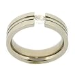Stainless Steel Ring Band CZ Diamond Grooved Polish Finish (6mm) Width by Bucasi