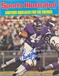 Chuck Foreman Autographed/Hand Signed Sports Illustrated Magazine (Minnesota Vikings)