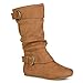 Journee Collection Womens Regular Sized and Wide-Calf Slouch Buckle Microsuede Boot