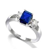 Bling Jewelry Sterling Silver 1.5 ct Emerald Cut Blue Sapphire CZ Three Stone Engagement Ring MORE SIZES 6 41bpopdqI L. SL160 Bling Jewelry Sterling Silver 1.5 ct Emerald Cut Blue Sapphire CZ Three Stone Engagement Ring MORE SIZES 6