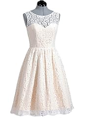 A-line Knee Length Lace Prom Dress 