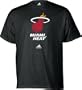 NBA Men's Miami Heat Short Sleeve T- Shirt (Black, Small)