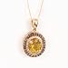 14K Citrine, Chocolate & White Diamond Pendant