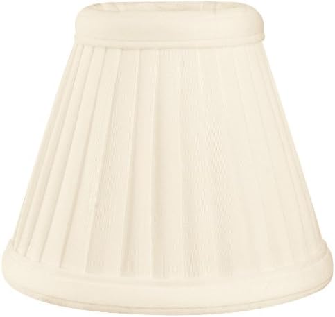 (6 Pack) Royal Designs Pleated Empire Chandelier Lamp Shade, Eggshell Size 5 (CS-111EG-6)