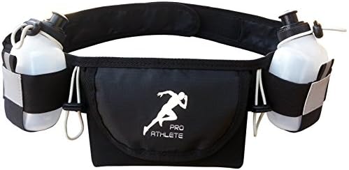 Hydration Running Belt 2 BPA FREE Water Bottle Large Pouch Fits Most Phones