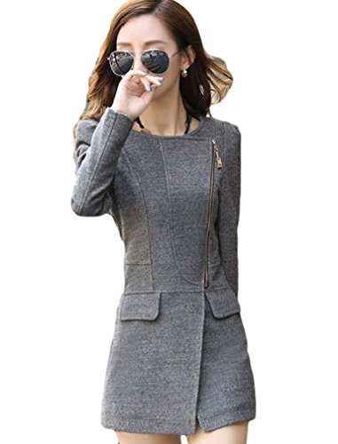 ナナコレクション Nana_Collection 2015 秋 スリム タイト ウェストシェイプ 美ライン シルエット フロント ジッパー デザイン クール 大人 ジャケット コート