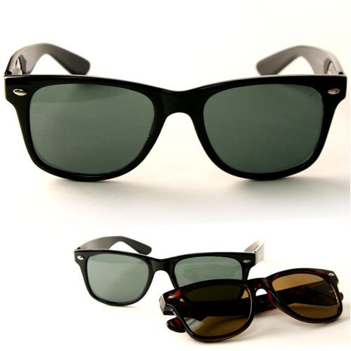 Joel Goodsen Glass Lens Wayfarer Inspired Sunglass with Microfiber Case