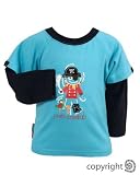 Bright Bots Baby Boy Mock Layer Longsleeve Top size 3-6 months Turquoise