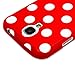 Galaxy S4 Case - Fosmon DURA Series Slim-Fit Case Protective Skin Cover for Samsung Galaxy S4 IV / I9500 - Polka Dots (Red)