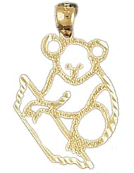 Dazzlers Solid 14k Gold Koala Charm Pendant Available in three colors from jewelsberry (weights: 1.5 grams only)
