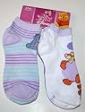 Disney Winnie the Pooh Girl's Low Cut Socks 4 Pair Shoe Size: 4-10 Multi-print/character