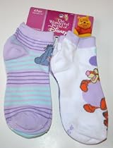 Disney Winnie the Pooh Girl's Low Cut Socks 4 Pair Shoe Size: 4-10 Multi-print/character