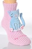Ladies 1 Pair SockShop Toy Box Socks Im Purrrfect With Non-slip Grip - 4-7 Ladies - Pink
