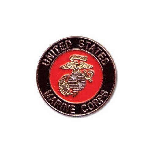Marine Round Lapel Pin