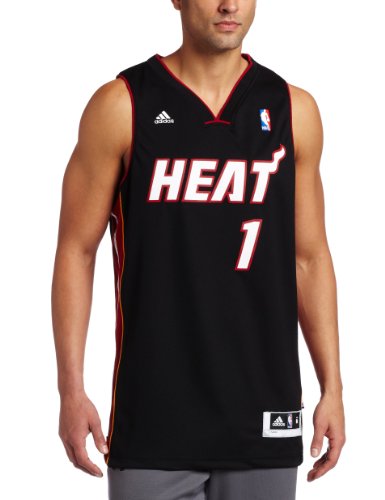 NBA Men's Miami Heat Chris Bosh Black NBA Swingman Jersey (Black, Large)