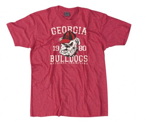 Buy Georgia Bulldogs 1980 NCAA National Champions Throwback T-Shirt