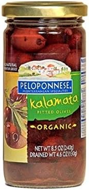 Peloponnese Organic Kalamata Pitted Olives - 8.5 oz