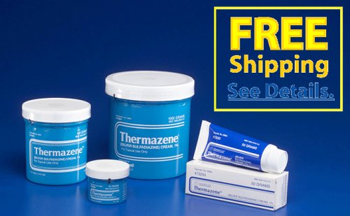 Thermazene 50 Gram Tube (1% Silver Sulfadiazine Cream) Antibacterial, Antifungal, Burn Topical  